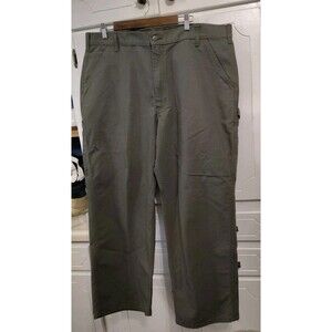 Carhartt Cargo Pants Mens Size 42x30 Dark olive Green Work Cotton